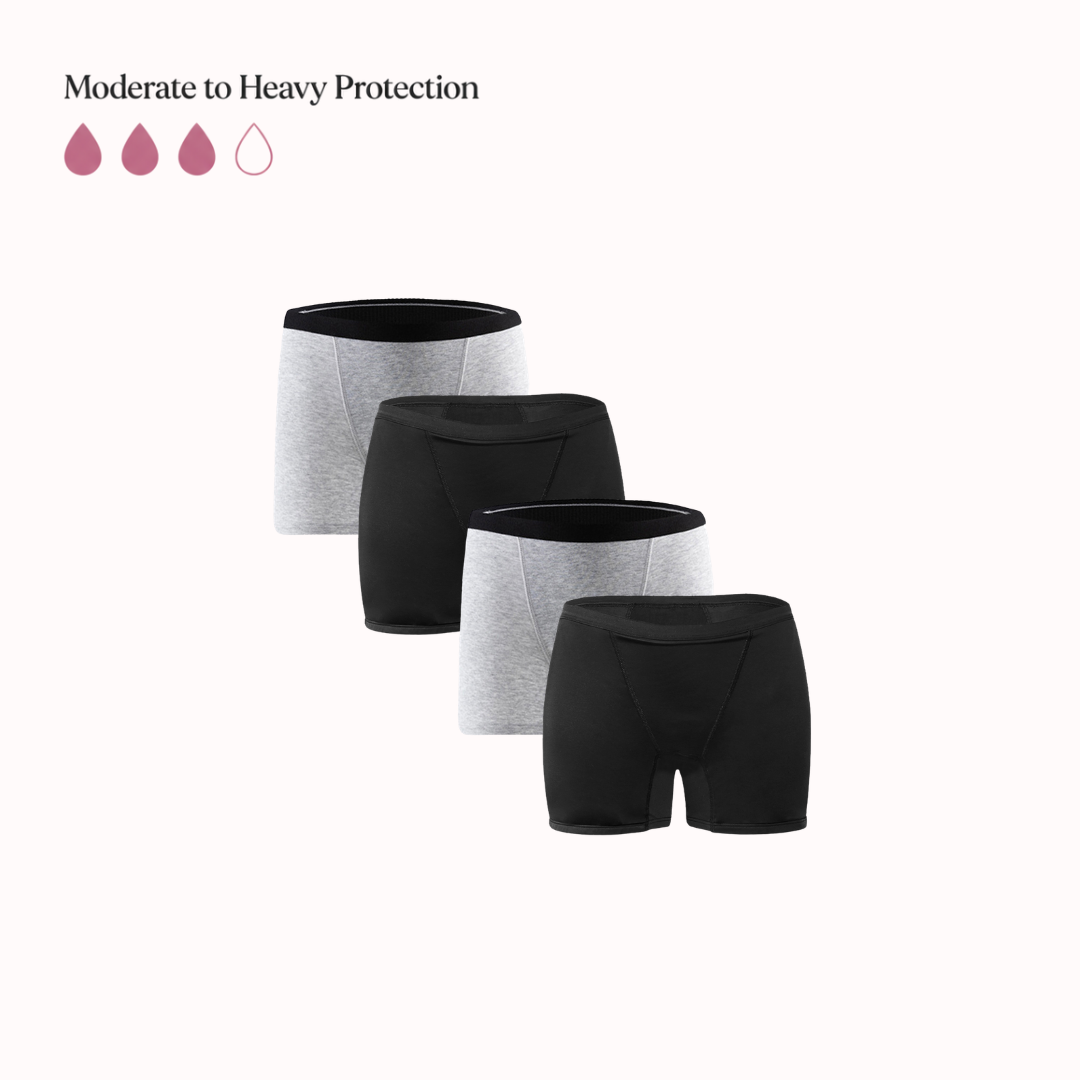Rosa’s Leakproof Women’s Boxer Shorts (4 Pack)