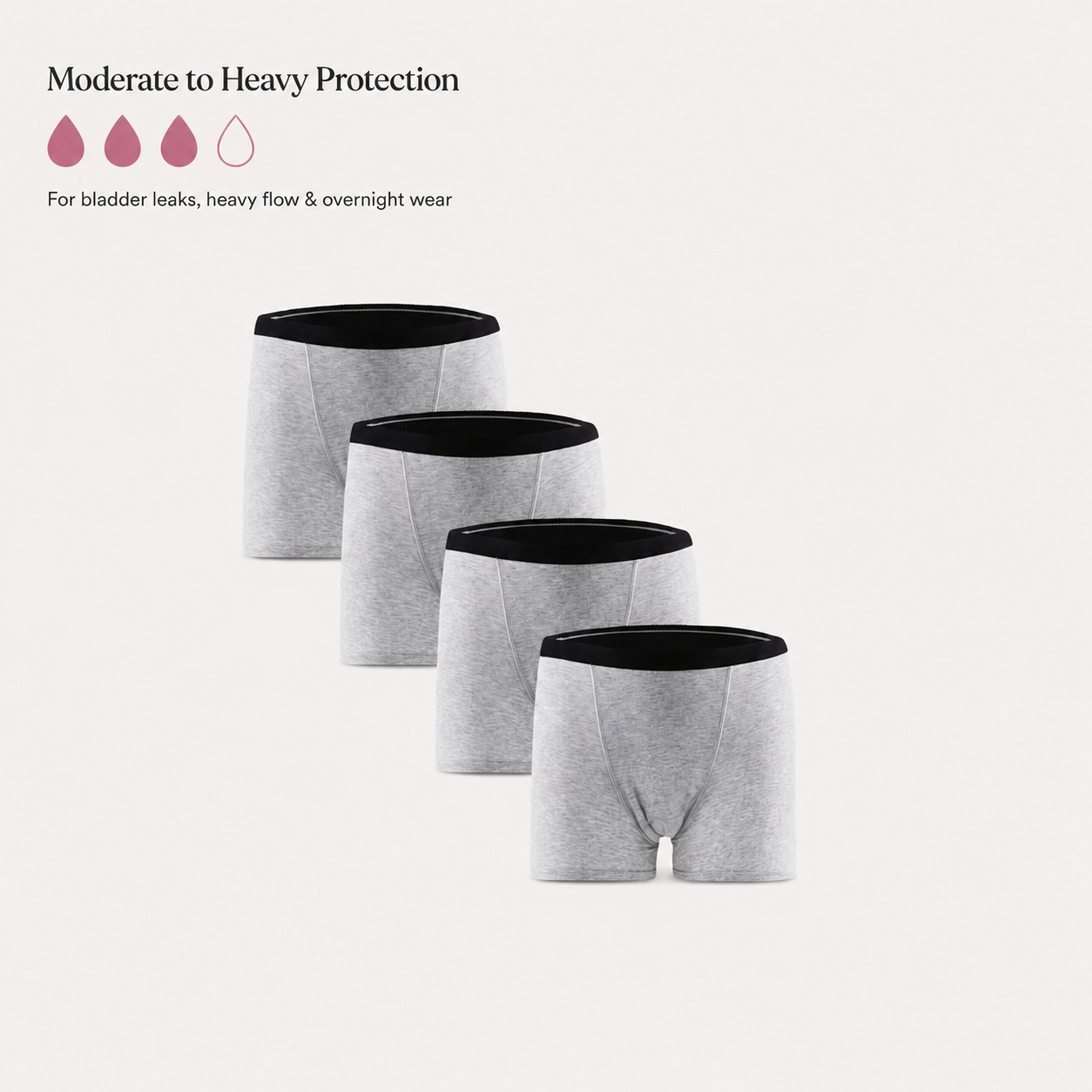Rosa’s Leakproof Women’s Boxer Shorts (4 Pack)