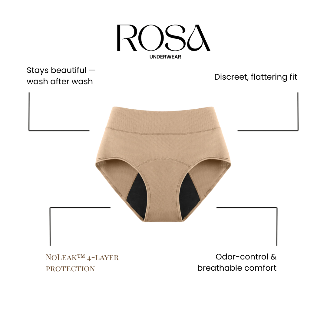 Rosa's Signature Leakproof Underwear Savanna Dune